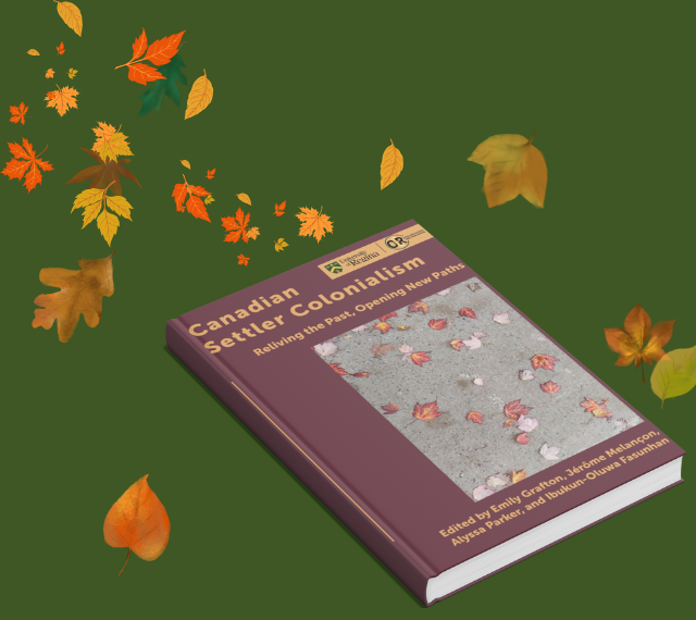 Pictured is a graphic rendition of the publication against a green background and surrounded by fall leaves. 