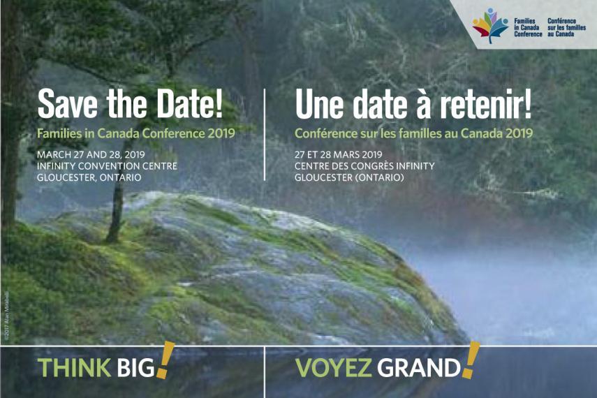 Save the Date notice for the Families in Canada Conference