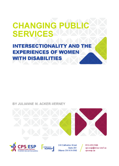  Intersectionality and the Experiences of Women with Disabilities